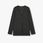 JAJU Soft V-Neck Half Cardigan – Charcoal