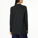 JAJU Soft V-Neck Half Cardigan – Charcoal