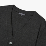 JAJU Soft V-Neck Half Cardigan – Charcoal