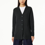 JAJU Soft V-Neck Half Cardigan – Charcoal