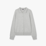 JAJU Soft Collar Cardigan – Melange Grey