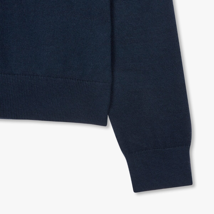 JAJU Soft Collar Cardigan – Navy