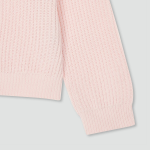 JAJU V-Neck Textured Cardigan – Pink