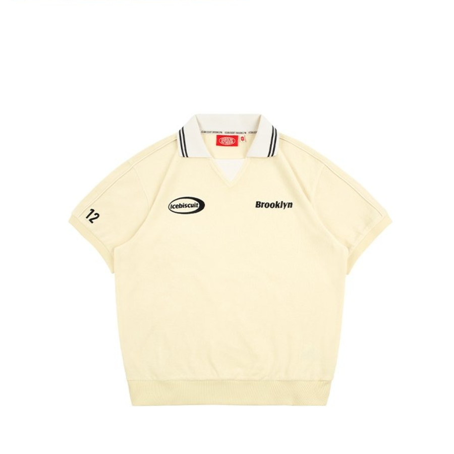 ICEBISCUIT Junior Piping Point Terry Short Sleeve Top_IB52MC514