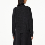 JAJU Merino Wool V-Neck Knit Cardigan – Charcoal