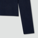 JAJU Rib V-Neck Knit Cardigan – Navy