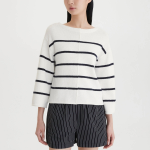 JAJU Boucle Stripe Knit – Light Blue