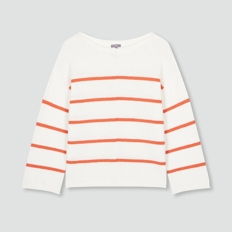 JAJU Boucle Stripe Knit – Light Orange