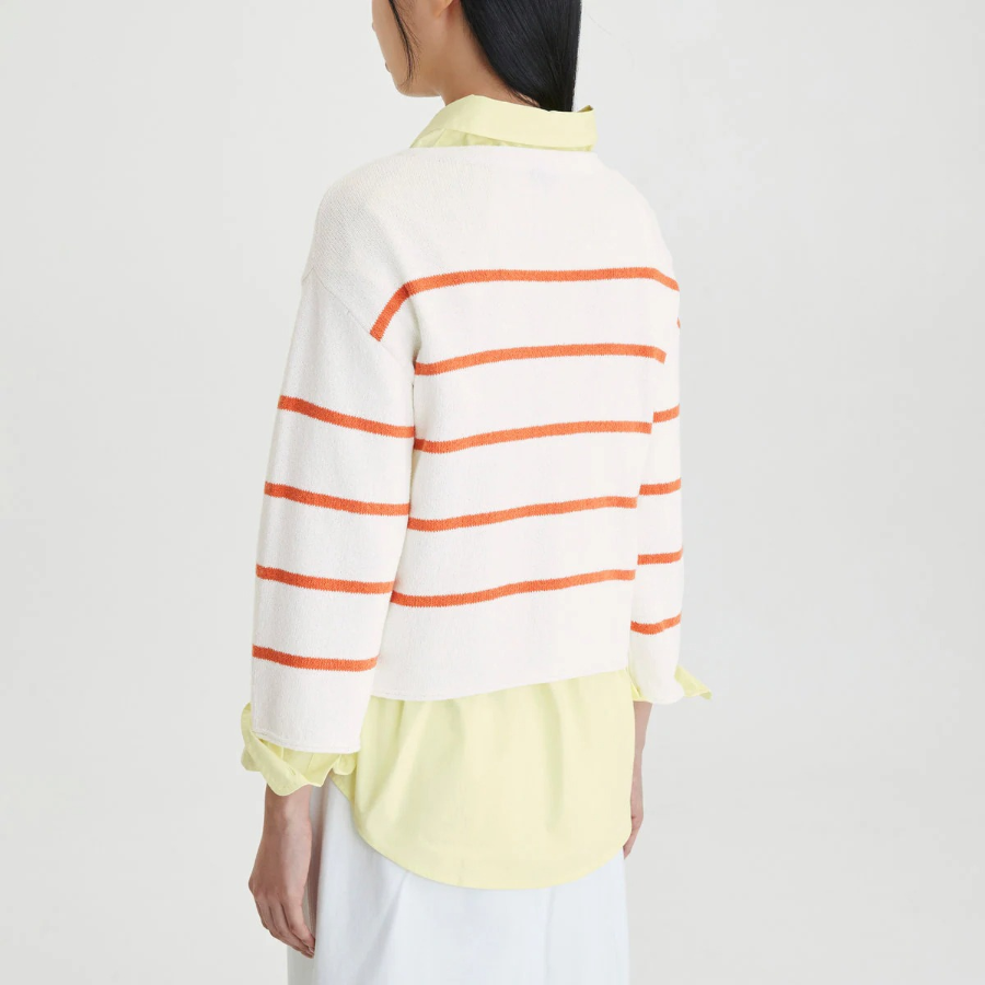 JAJU Boucle Stripe Knit – Light Orange