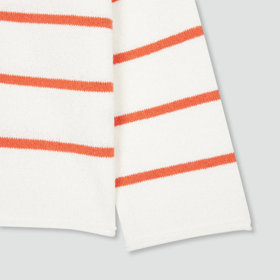 JAJU Boucle Stripe Knit – Light Orange