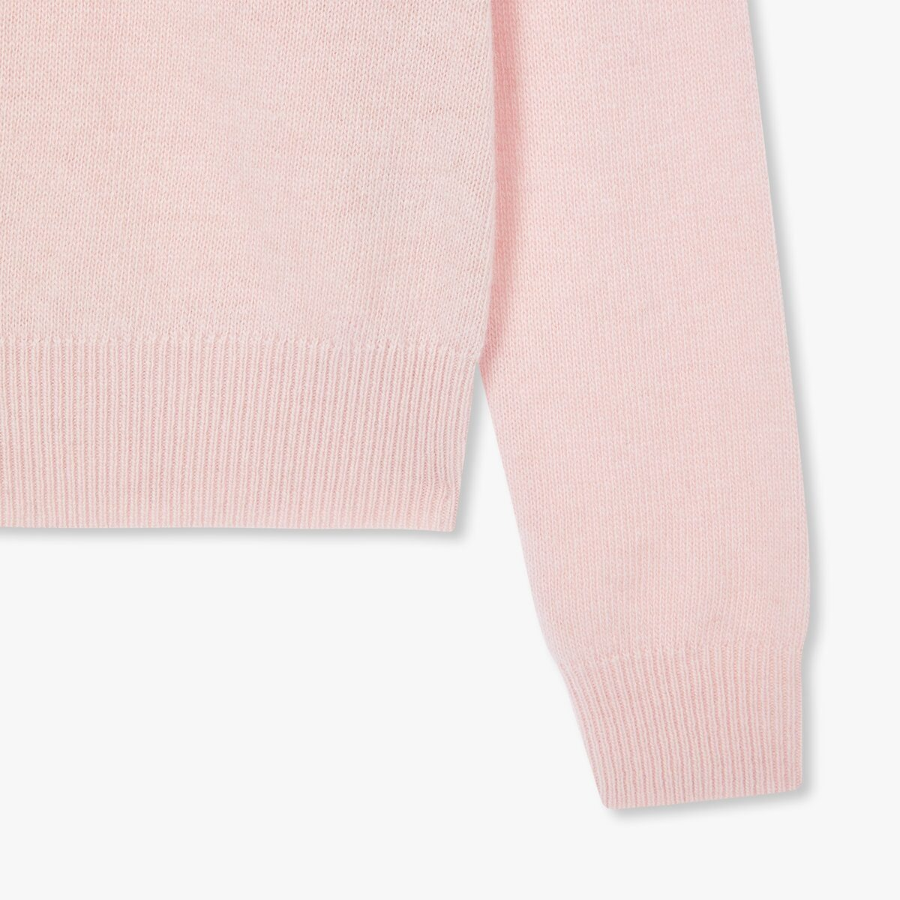 JAJU Merino Wool Round-Neck Knit – Pink