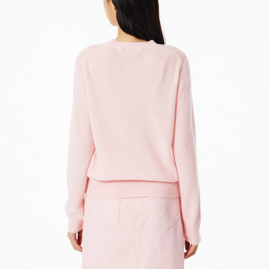 JAJU Merino Wool Round-Neck Knit – Pink