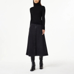 JAJU Ribbed Turtleneck Knit – Black