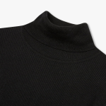 JAJU Ribbed Turtleneck Knit – Black