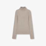 JAJU Ribbed Turtleneck Knit – Beige