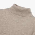 JAJU Ribbed Turtleneck Knit – Beige
