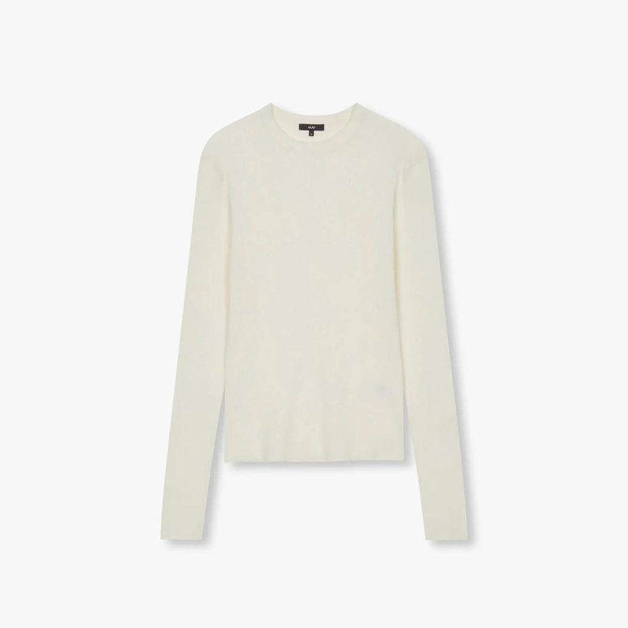 JAJU Ribbed Long-Sleeve Knit – Ivory