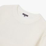 JAJU Merino Wool Round-Neck Knit – Ivory