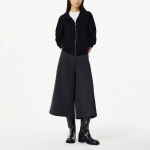 JAJU Zip-Up Knit Cardigan – Black