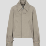 AMI Women Buttoned Short Trench Jacket – Beige