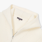 JAJU Hairy Hooded Zip-Up Cardigan – Ivory