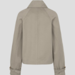 AMI Women Buttoned Short Trench Jacket – Beige