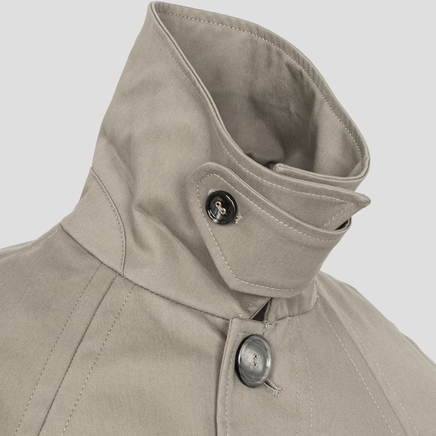 AMI Women Buttoned Short Trench Jacket – Beige