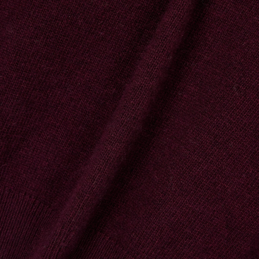 JAJU Merino Wool Round-Neck Knit – Burgundy