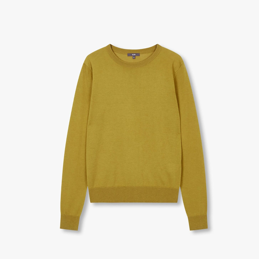 JAJU Round-Neck Knit – Olive