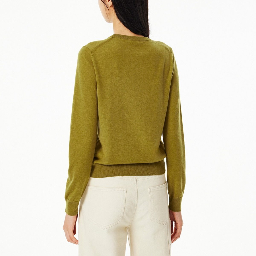 JAJU Round-Neck Knit – Olive