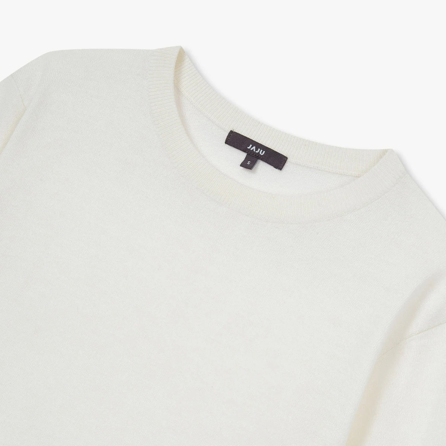 JAJU Round-Neck Knit – Ivory