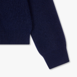 JAJU Hairy Hooded Zip-Up Cardigan – Navy