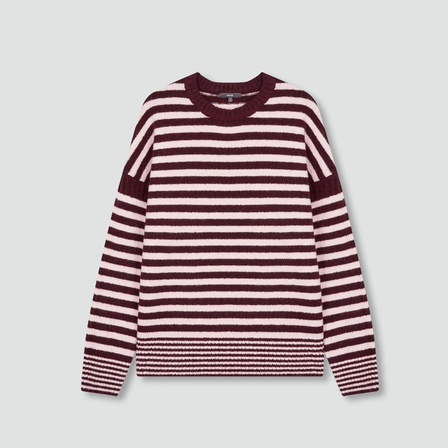 JAJU Stripe Knit – Burgundy