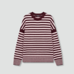 JAJU Stripe Knit – Burgundy
