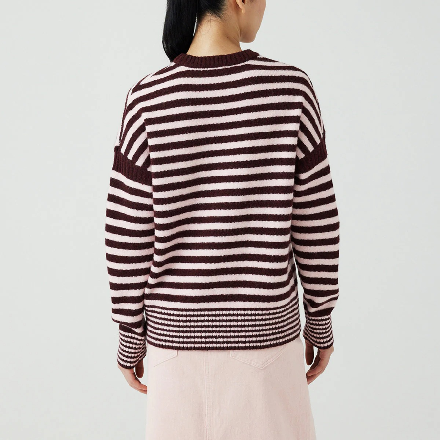 JAJU Stripe Knit – Burgundy