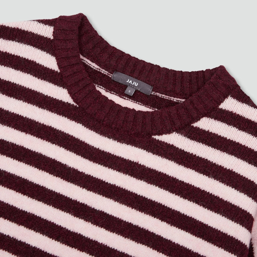 JAJU Stripe Knit – Burgundy