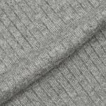 JAJU Hairy Ribbed Zip-Up Cardigan – Melange Grey