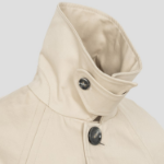 AMI Women Buttoned Short Trench Jacket – Light Beige