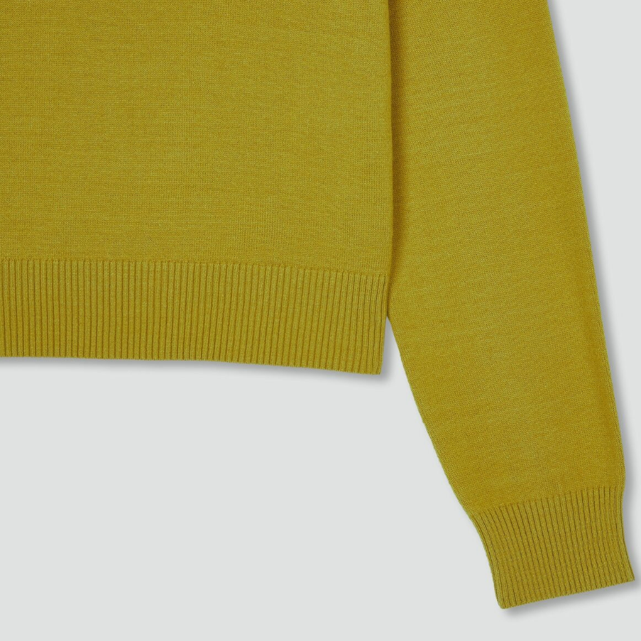 JAJU Contrast Collar Knit – Olive