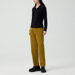 JAJU Hairy Ribbed Zip-Up Cardigan – Black