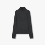 JAJU Ribbed Turtleneck Knit – Charcoal