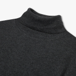 JAJU Ribbed Turtleneck Knit – Charcoal