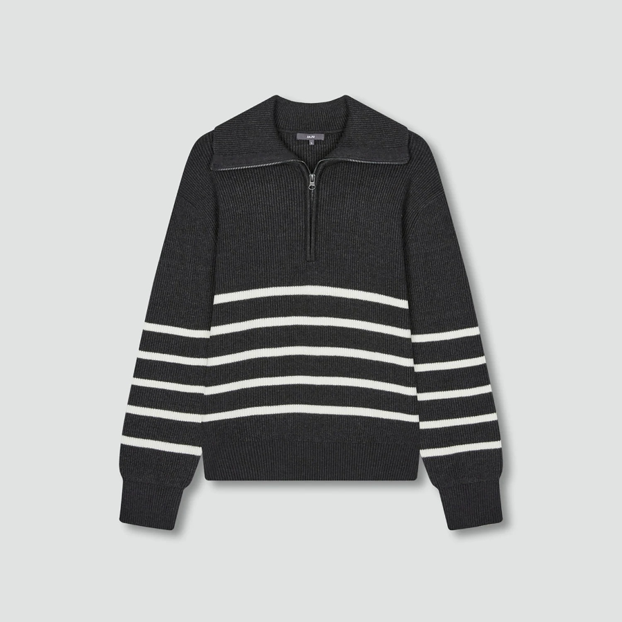 JAJU Half-Zip Knit – Dark Grey