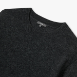 JAJU Merino Wool Round Neck Knit – Charcoal