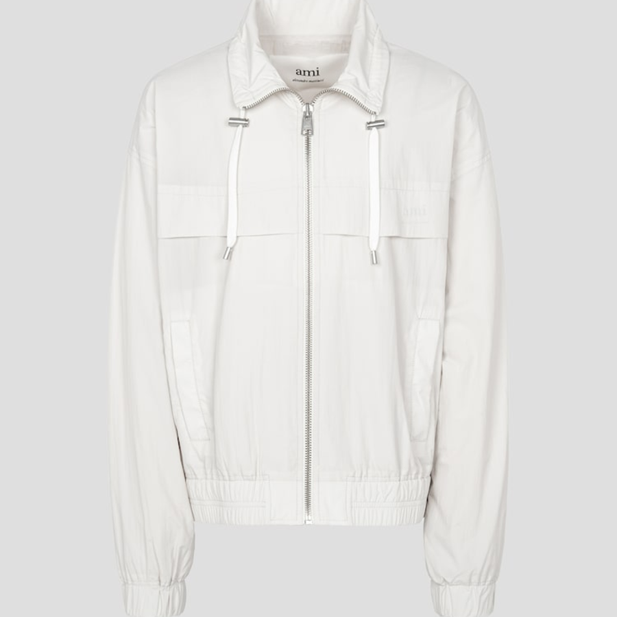 AMI (Unisex) Ami Zipped Windbreaker – Ivory