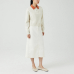 JAJU Contrast Collar Knit – Ivory