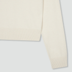 JAJU Contrast Collar Knit – Ivory