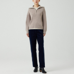 JAJU Half-Zip Knit – Beige