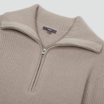JAJU Half-Zip Knit – Beige