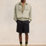 AMI (Unisex) Ami Zipped Windbreaker – Beige